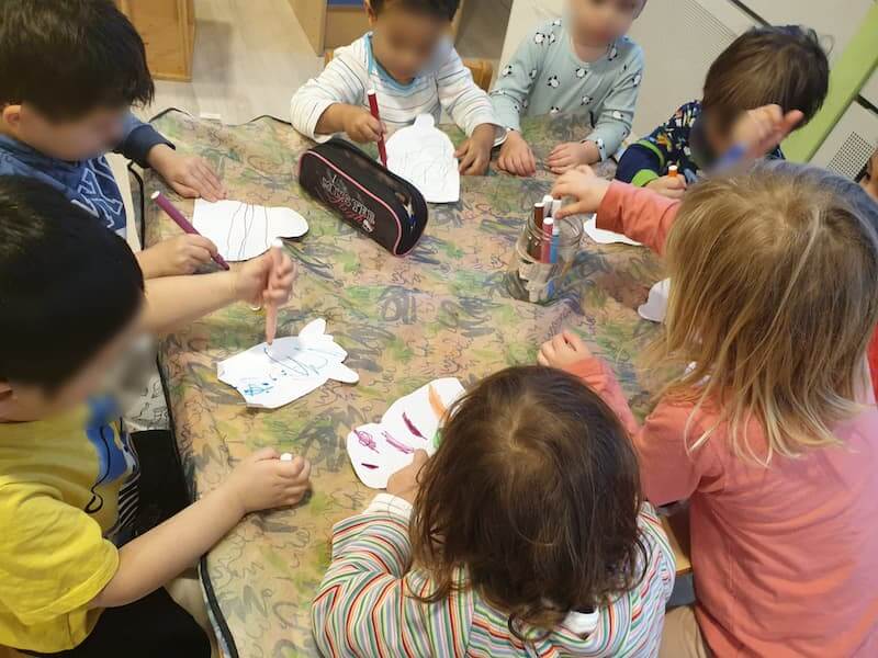 muetze ausmalen kinderkrippe und waldkinderkrippe blueemli in zuerich witikon