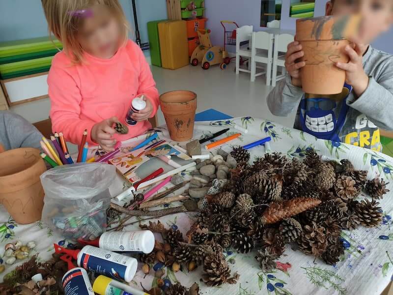 blumentopf dekorieren kinderkrippe und waldkinderkrippe blueemli in zuerich witikon