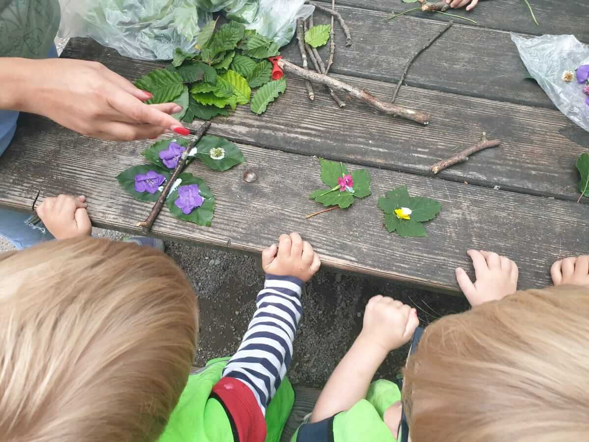 wir basteln ein schmetterling kinderkrippe und waldkinderkrippe blueemli in zuerich witikon