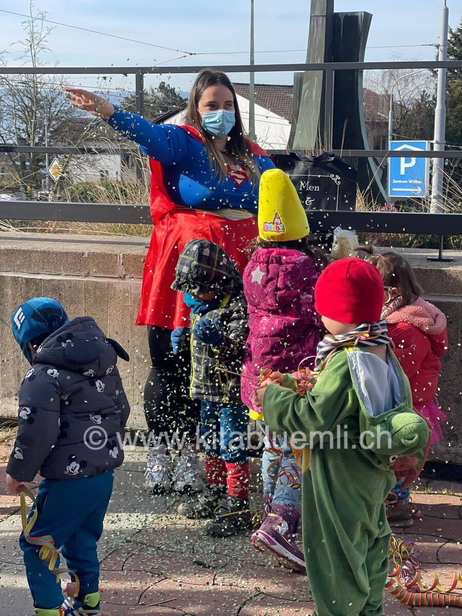 fasnacht 2022 kinderbetreuung kinderkrippe und waldkinderkrippe blueemli in zuerich witikon